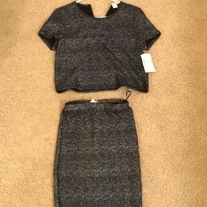 Matching 2 piece Bar III Top and Skirt